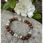 Koa and Amazonite Stretch Bracelet