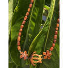 Honu & Plumeria All Koa Wood Necklace