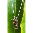 Seahorse Necklace with Koa Wood