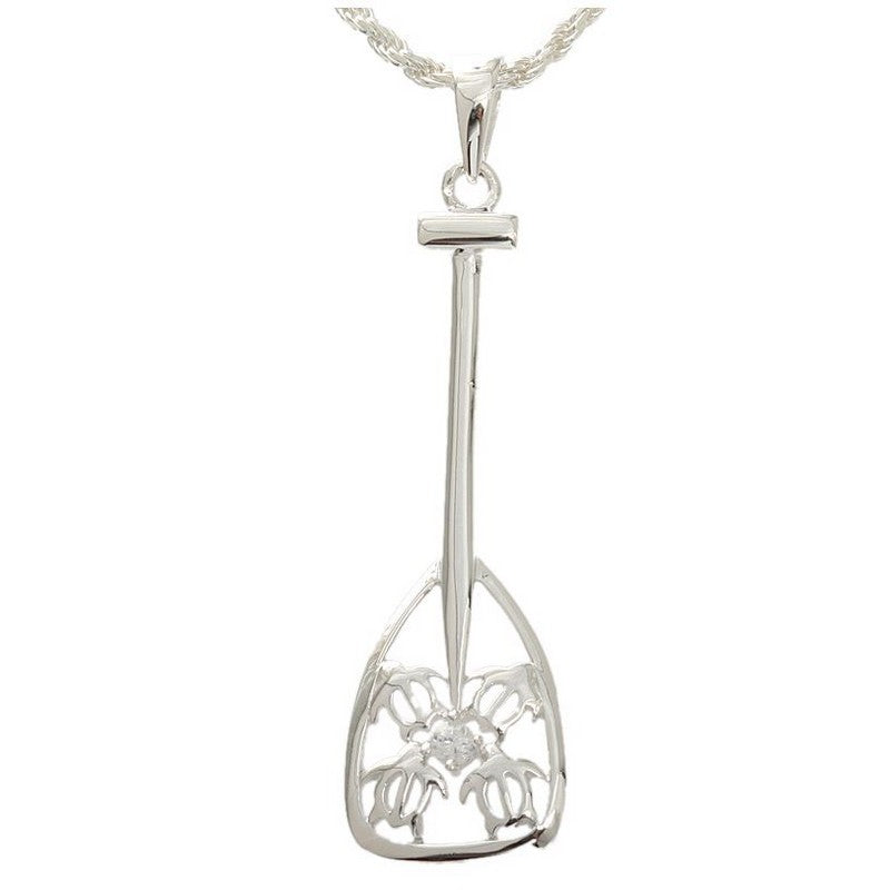 Honu Silver Paddle Necklace