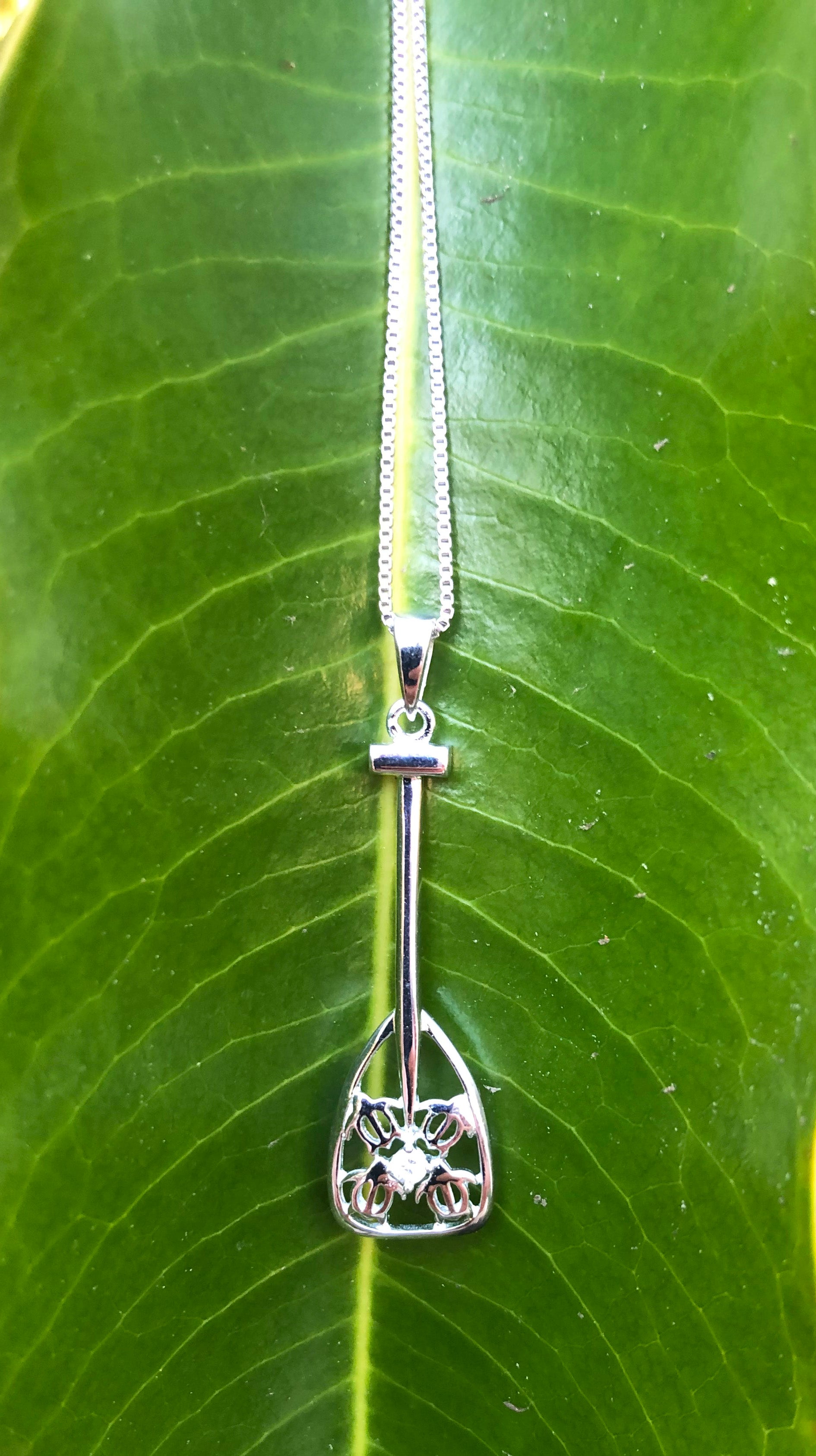 Honu Silver Paddle Necklace