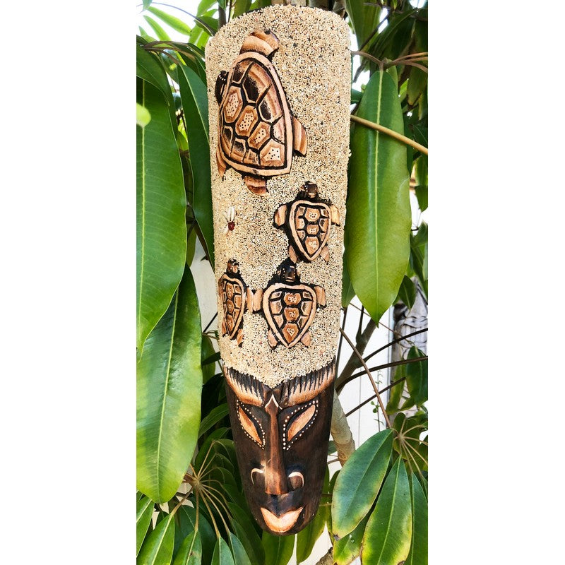 Hawaiian Honu Mask | Tropical Décor 19"