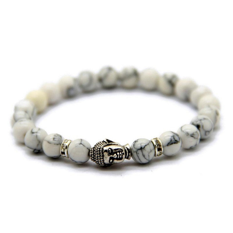 Buddha White Beaded Bracelet | Tropical Jewerly - Makana Hut