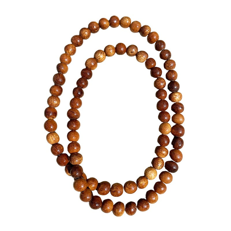 Hawaiian Koa Wood Necklace 32" | 12mm Beads