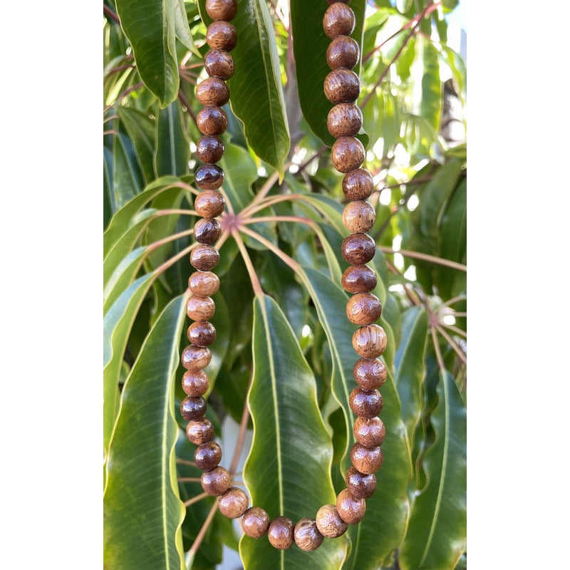 Hawaiian Koa Wood Necklace 32" | 12mm Beads