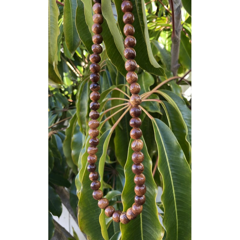 Hawaiian Koa Wood Necklace 32" | 12mm Beads