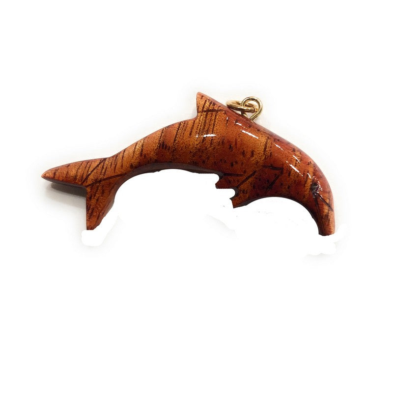 Hawaiian Koa Dolphin Pendant - Makana Hut