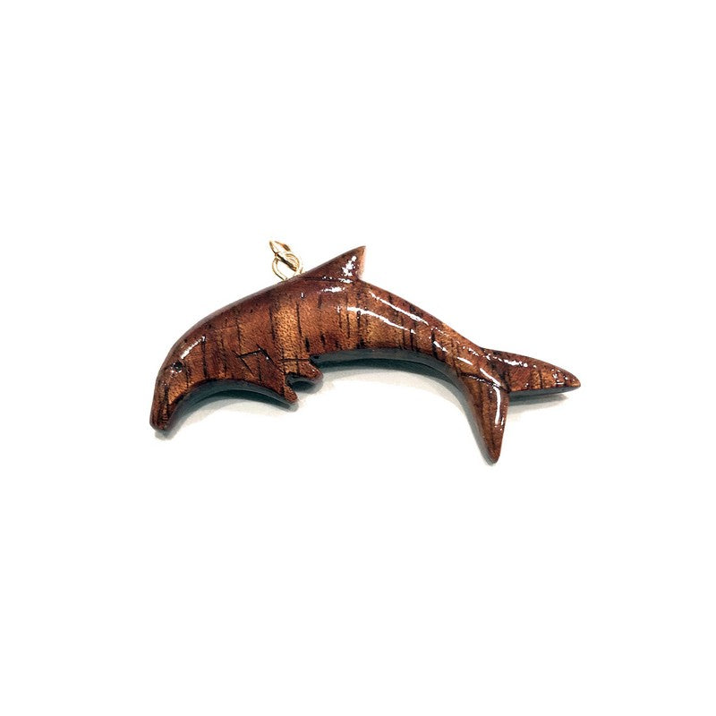 Hawaiian Koa Dolphin Pendant - Makana Hut