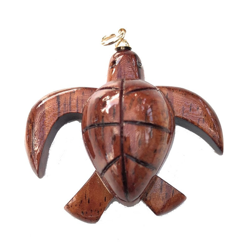 Hawaiian Honu Koa Pendant - Makana Hut