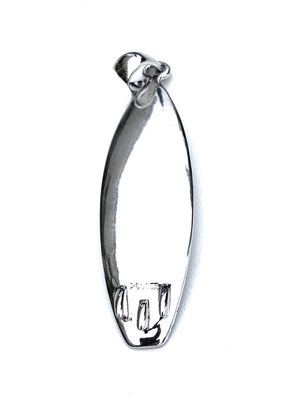Yin Yang Sterling Silver Surfboard Necklace - Makana Hut