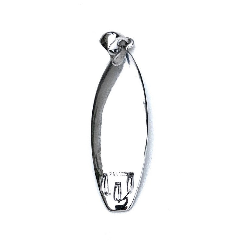 Yin Yang Sterling Silver Surfboard Necklace - Makana Hut