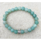 Pineapple Stone Bead Bracelet | Tropical Jewelry