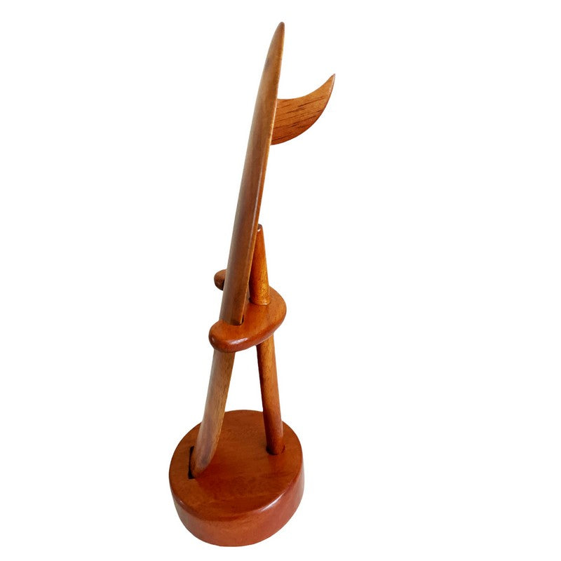 Koa Wood Vintage Surfboard with Stand | Hawaiian Home