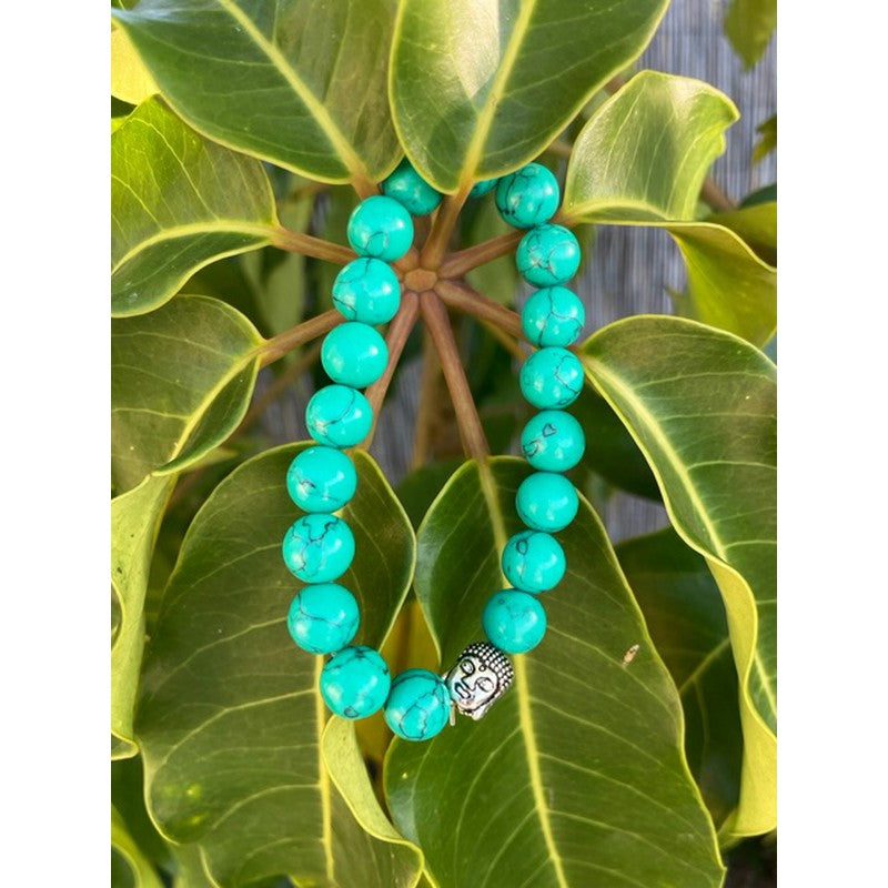 Buddha Sea Green Beaded Bracelet | Tropical Jewelry