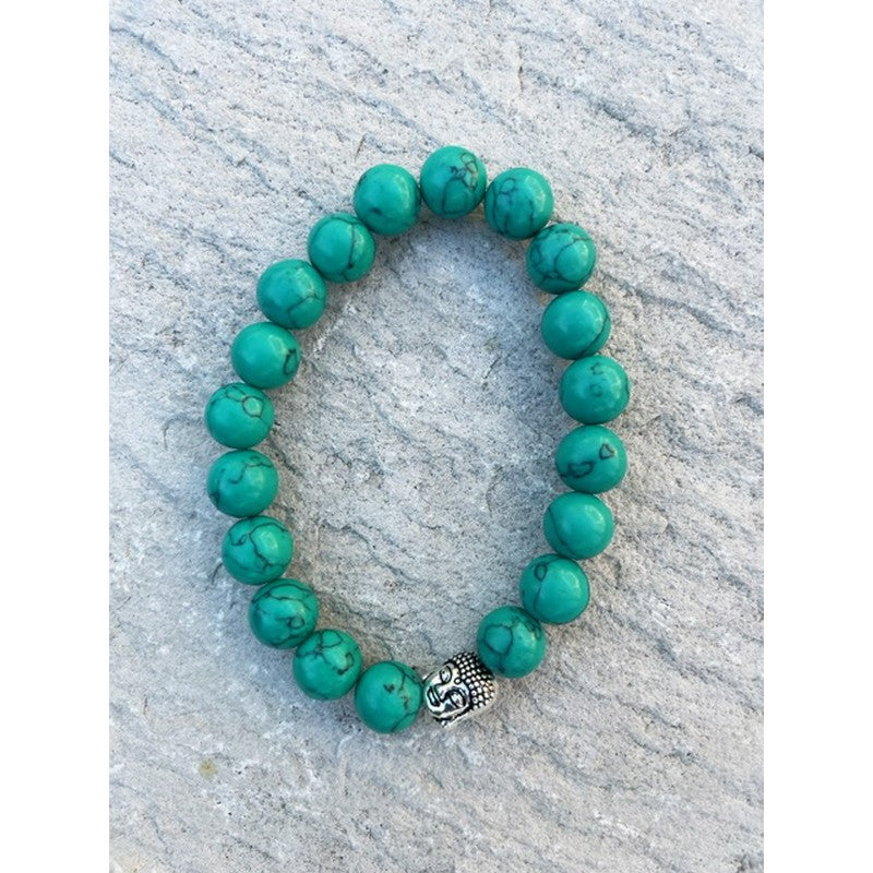 Buddha Sea Green Beaded Bracelet | Tropical Jewelry