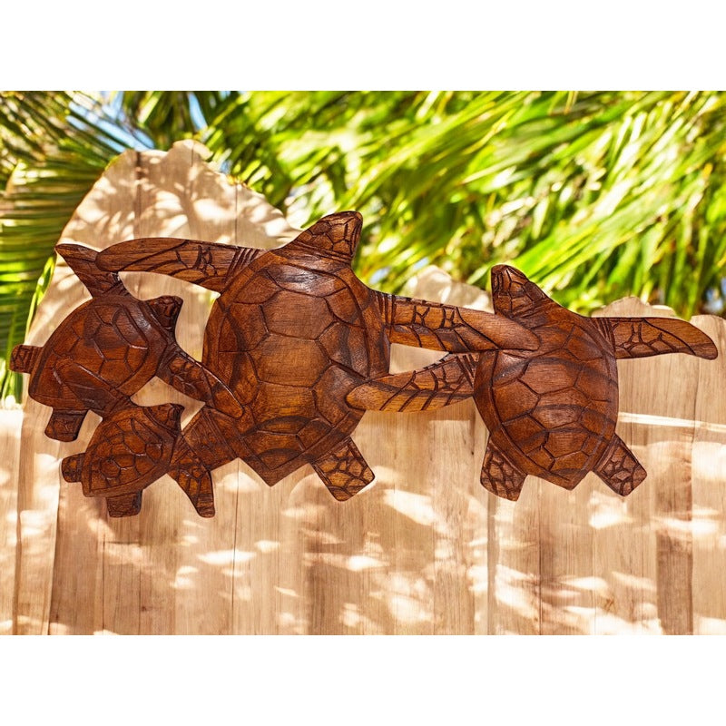 Turtle Ohana Wooden Welcome Sign 21"