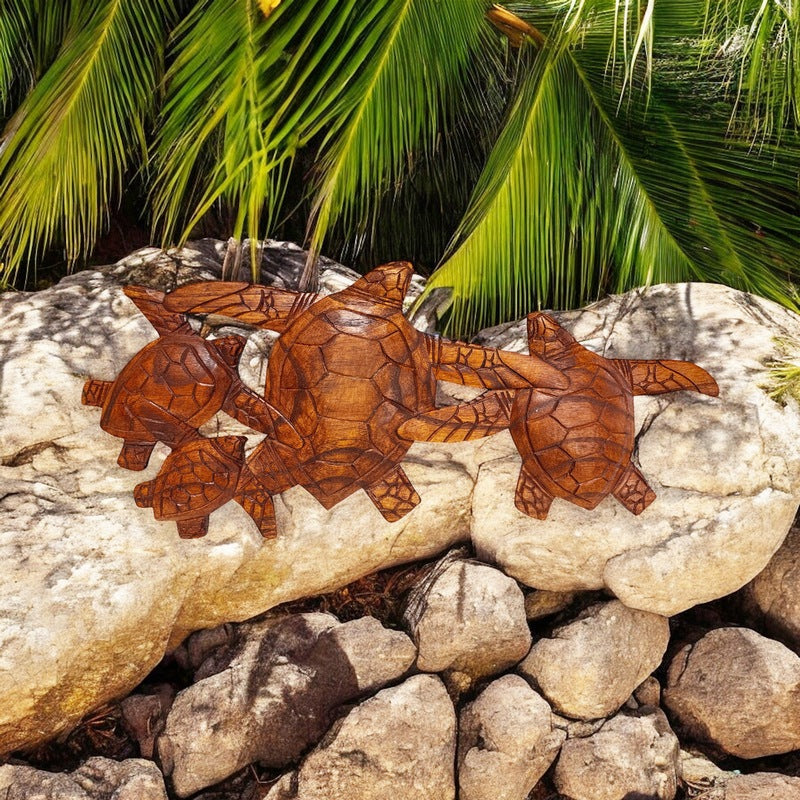 Turtle Ohana Wooden Welcome Sign 21"