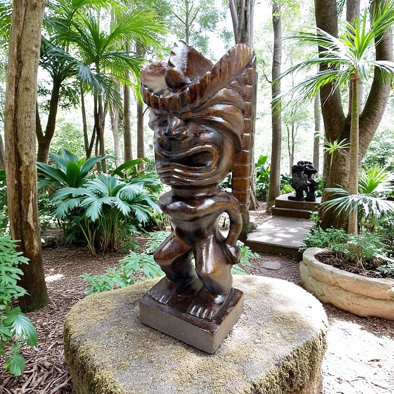 Lono Tiki God | Hawaiian Museum Replica 12" (Stained)