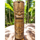 Warrior and Strength Tiki Totem | Hawaiian Décor 20" (Natural)