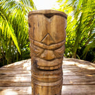 Warrior and Strength Tiki Totem | Hawaiian Décor 20" (Natural)