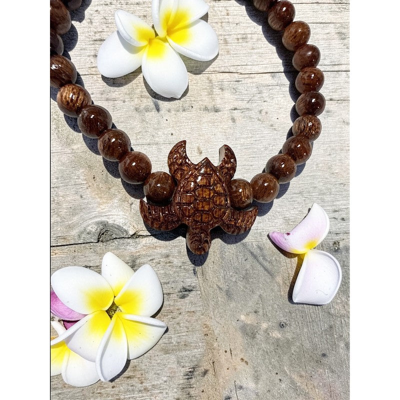 Honu Koa Wood Bead Bracelet 6mm