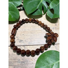 Plumeria Koa Wood Bead Bracelet 6mm