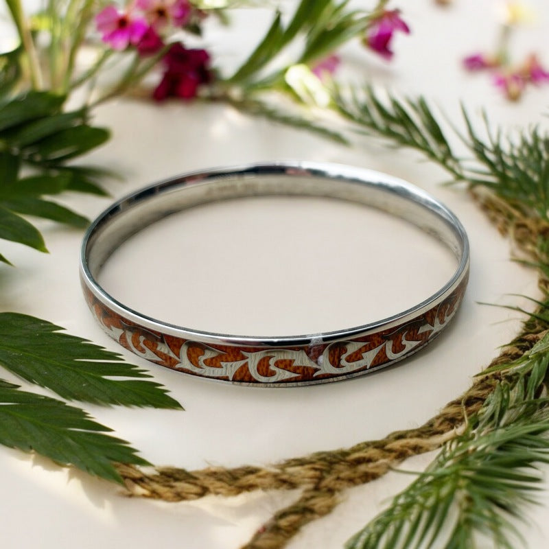 Wood & Stainless Bracelet