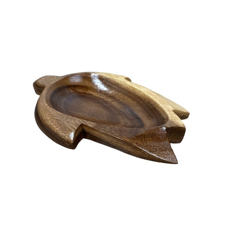 Acacia Wood Honu Dish 7"