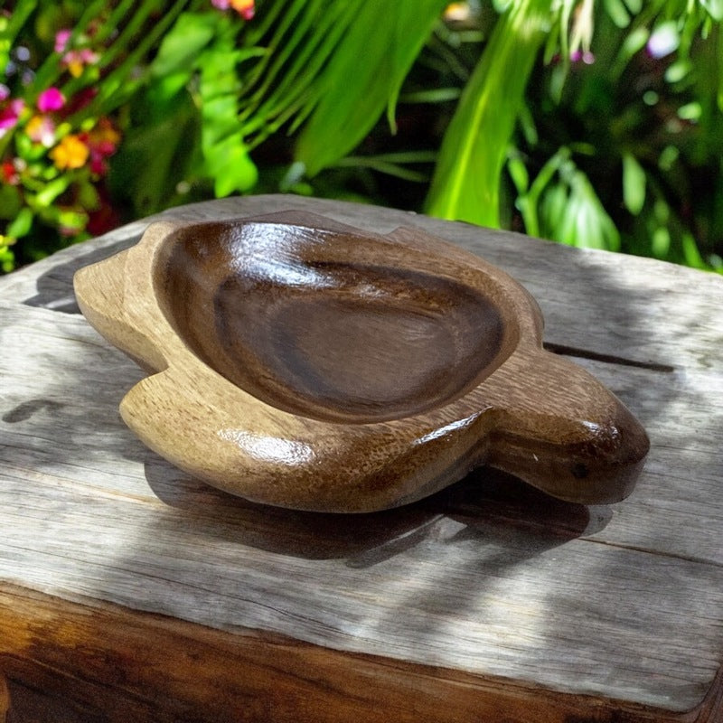 Acacia Wood Honu Dish 7"