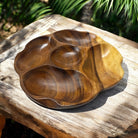 Acacia Wood Flower Bowl with 5 Compartments