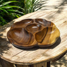 Acacia Wood Flower Bowl with 5 Compartments