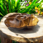 Acacia Wood Flower Bowl with 5 Compartments