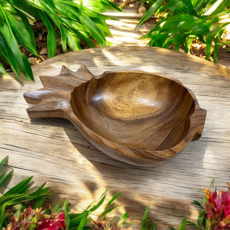 Acacia Wood Pineapple Bowl