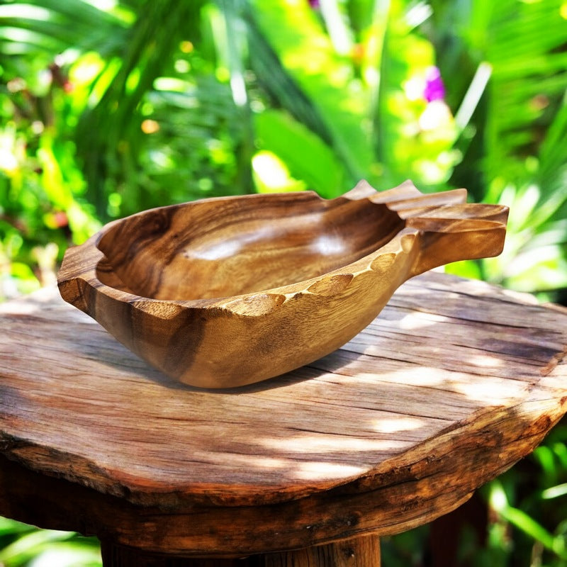 Acacia Wood Pineapple Bowl