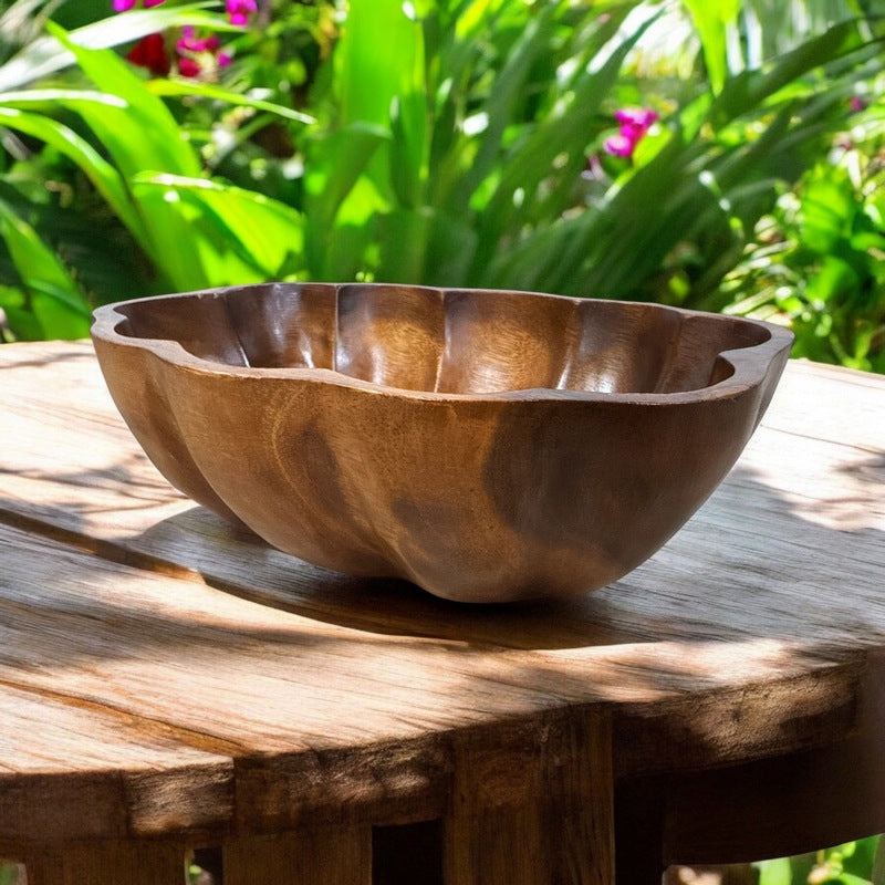 Acacia Wood Rectangle Flare Bowl