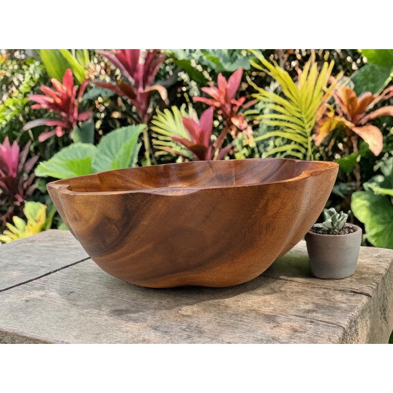 Acacia Wood Flare Bowl