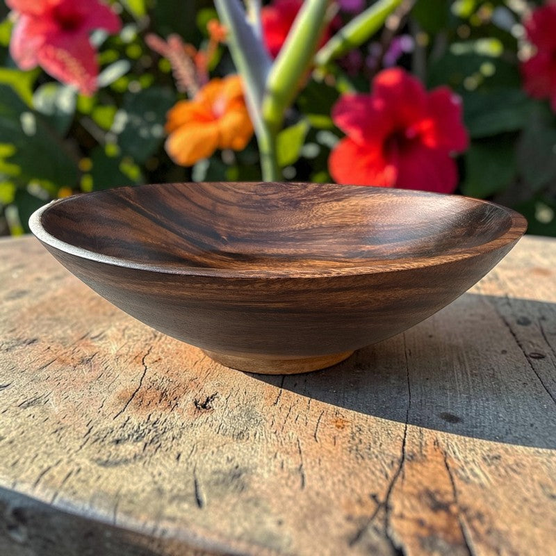 Acacia Wood Wok Bowl