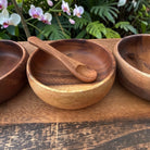Acacia Wood Round Condiment Set