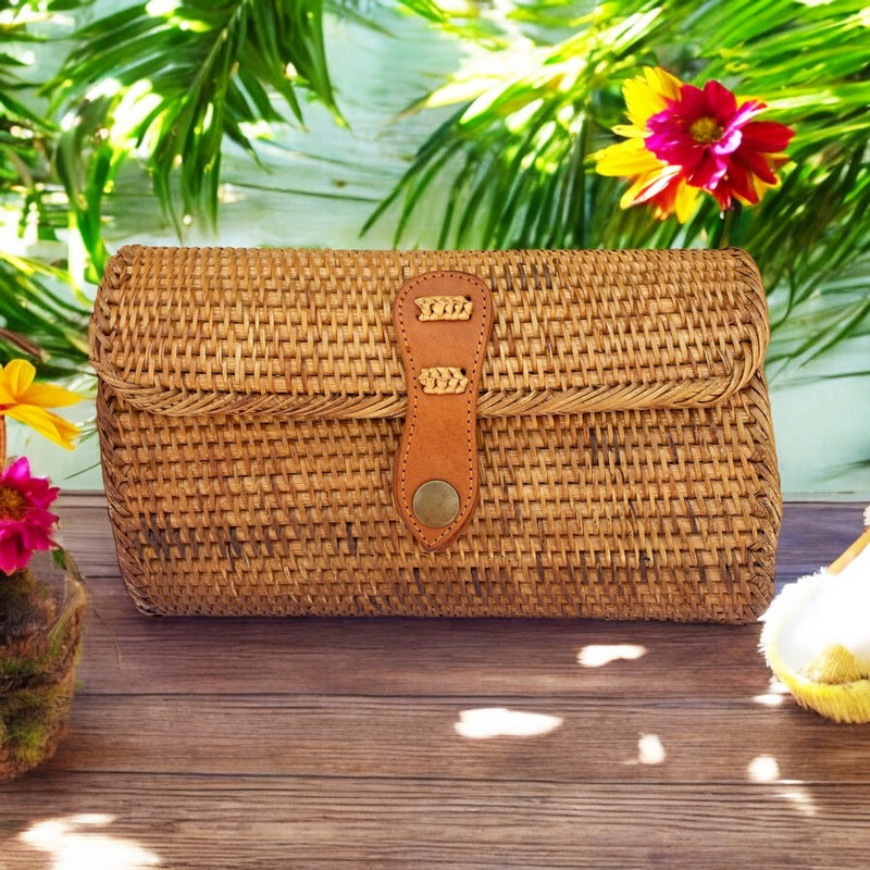 Ulan Rattan Purse Natural