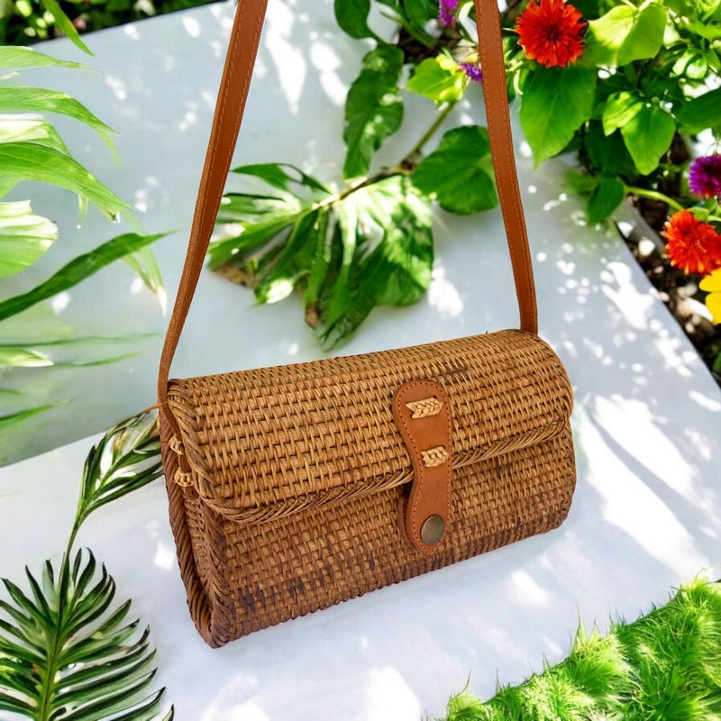 Natural Rattan Handbag/Clutch