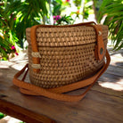 Natural Oval Rattan Handbag | Crossbody