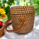 Natural Oval Rattan Handbag | Crossbody