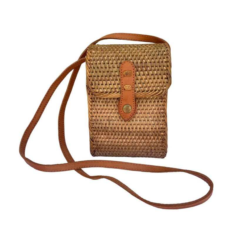 Natural Rattan Rectangular Bag