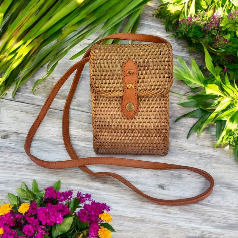 Natural Rattan Rectangular Bag