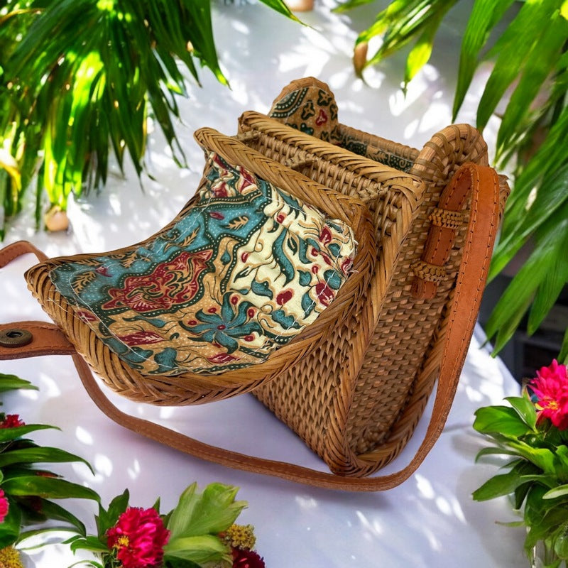 Natural Rattan Rectangular Bag