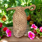 Hand-Woven Straw Handbag w/ Tassel