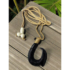 Black Bone Fish Hook w/ Engravings