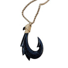 Black Bone Fish Hook w/ Engravings