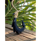 Black Bone Fish Hook w/ Engravings