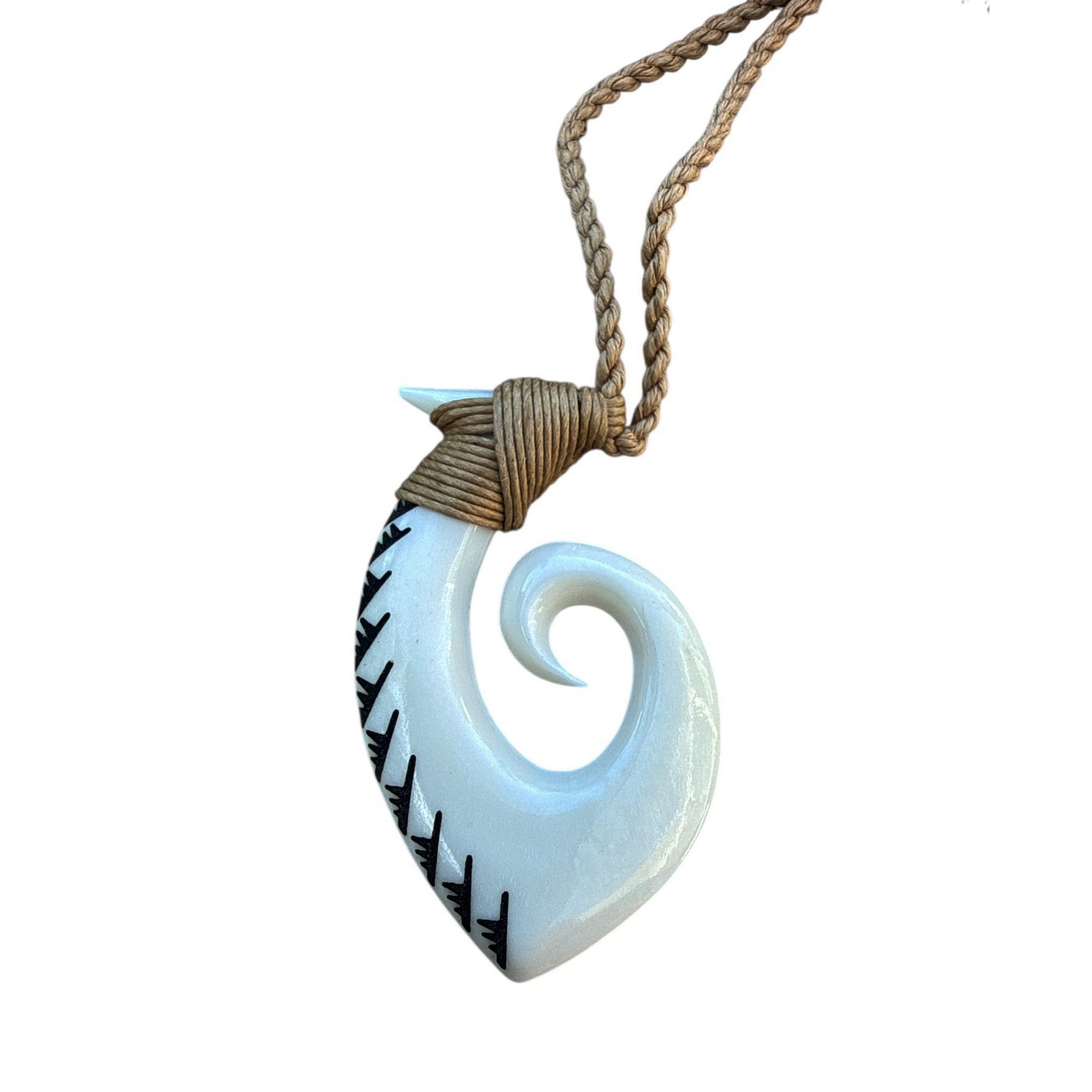 Hawaiian Fish Hook Necklace with Engravings
